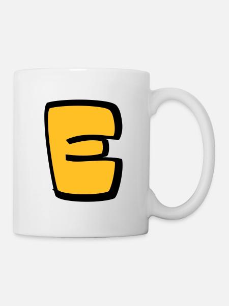 Alphabet E - Mug blanc - blanc
