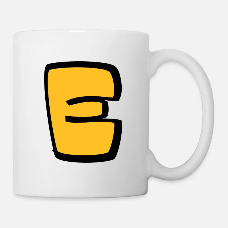 Alphabet E - Mug blanc - blanc