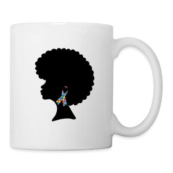Chemise Femme Noire Avec Autisme - Mug blanc - blanc - Droite