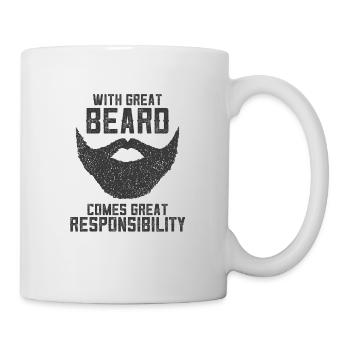 With Great Beard Comes Great Responsibility - Tasse - Weiß - Rechts