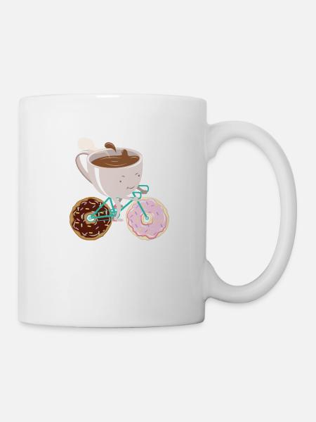 Donut Coffee Bicycle - Mug - white