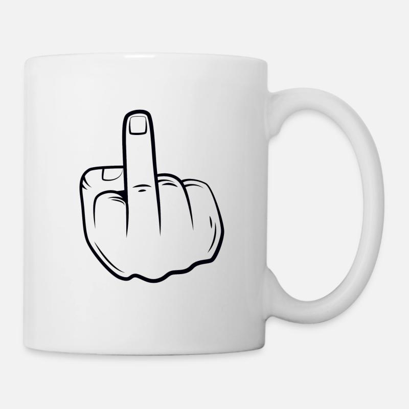 Middle finger - Mug - white