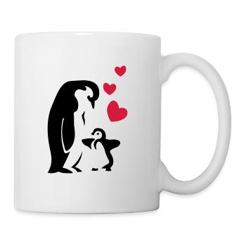 Penguin dad / mom - baby - Mug - white - Right