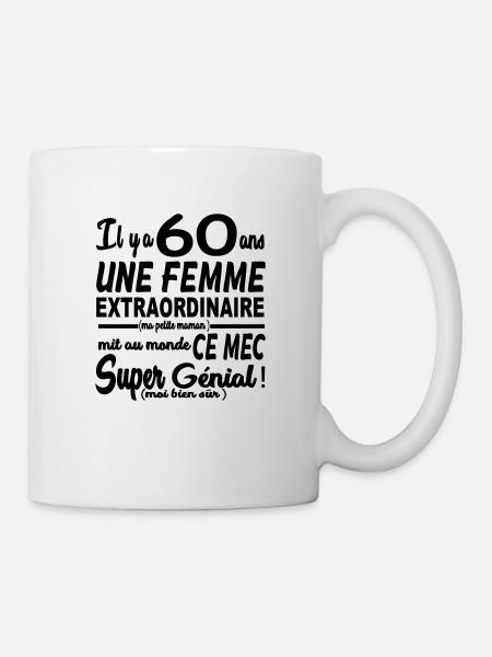60 ans / anniversaire 60 ans / homme 60 ans - Mug blanc - blanc