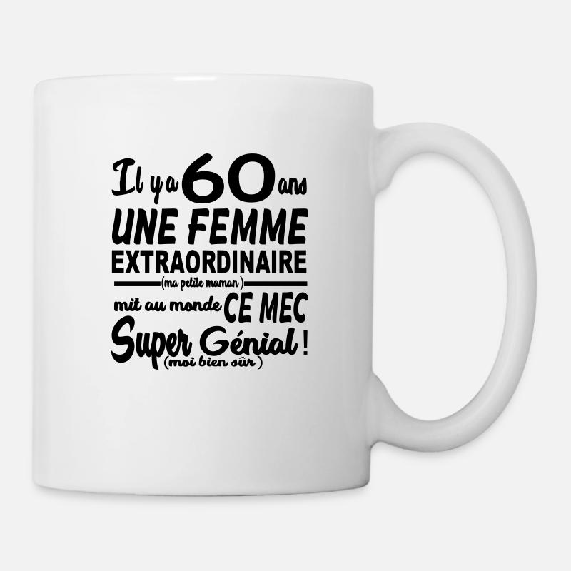 60 ans / anniversaire 60 ans / homme 60 ans - Mug blanc - blanc