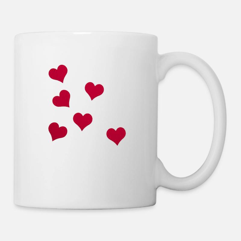 Herzen - Tasse - Weiß