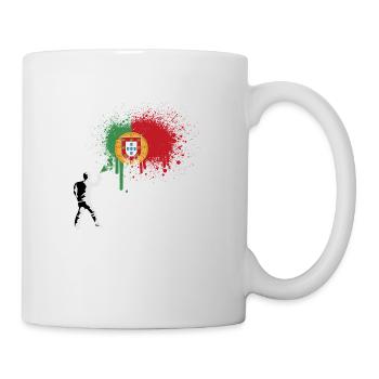 Drapeau du Portugal Drapeau italien Drapeau portugais - Mug blanc - blanc - Droite