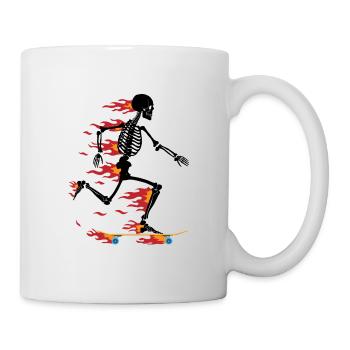 Skateboarding Skeleton Skater Skull Skate Skate - Mug - white - Right