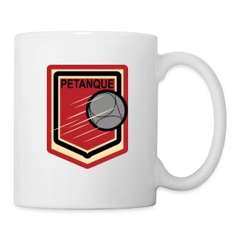 Logo de boules Petanque - Mug blanc - blanc - Droite