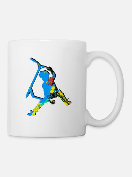 trottinette freestyle - Mug blanc - blanc