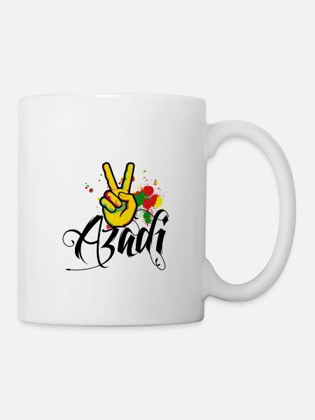 Azadi Freiheit - Tasse - Weiß