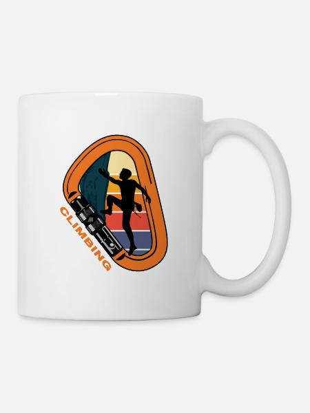 Alpinist klettern Karabiner alpin Bergsteigen - Tasse - Weiß