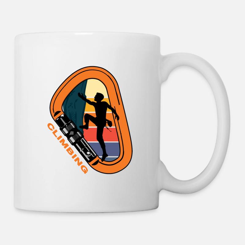 Alpinist klettern Karabiner alpin Bergsteigen - Tasse - Weiß