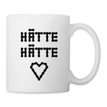 Hätte hätte Fahrrad Kette - Tasse - Weiß - Rechts