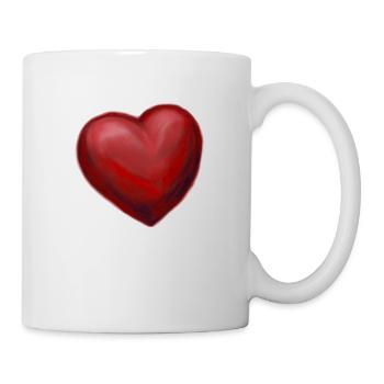Heart Red Gift Idea Love in Love Valentine's Day - Mug - white - Right