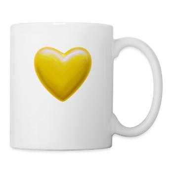 Heart yellow gift idea - Mug - white - Right