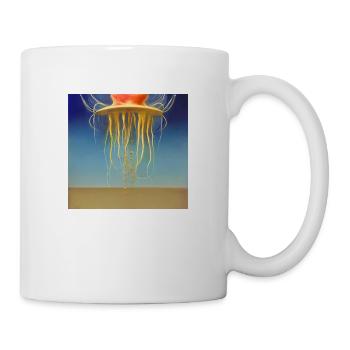 Oberflächenquallen - Tasse - Weiß - Rechts