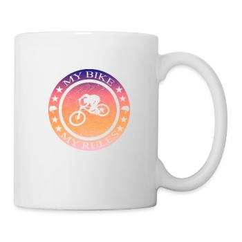 Fahrrad BMX Mtb biken - Tasse - Weiß - Rechts