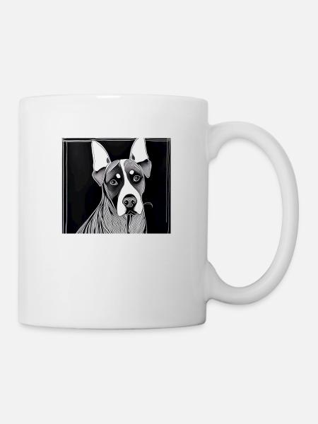 wuff wuff - Tasse - Weiß