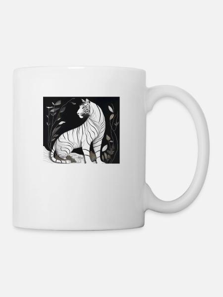 weißer Tiger - Tasse - Weiß