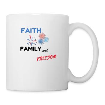4th Of July Boom Y'all With Red And Blue Fireworks - Mug blanc - blanc - Droite