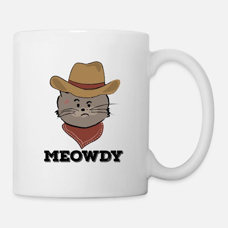 meowdy rot - Tasse - Weiß