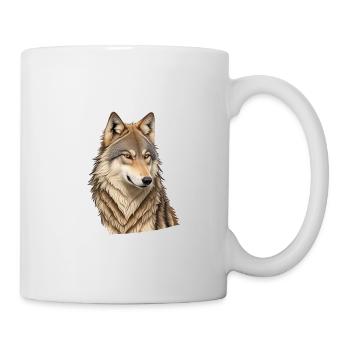 Wolf - Tasse - Weiß - Rechts