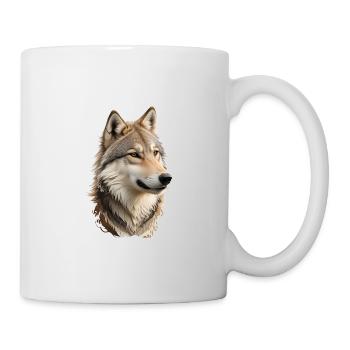 Wolf - Tasse - Weiß - Rechts