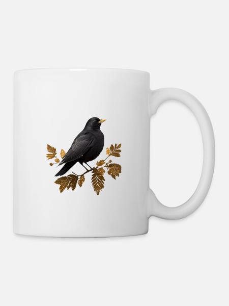 Amsel - Tasse - Weiß