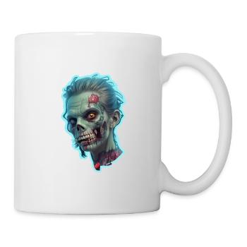 Zombie Frau Halloween - Tasse - Weiß - Rechts