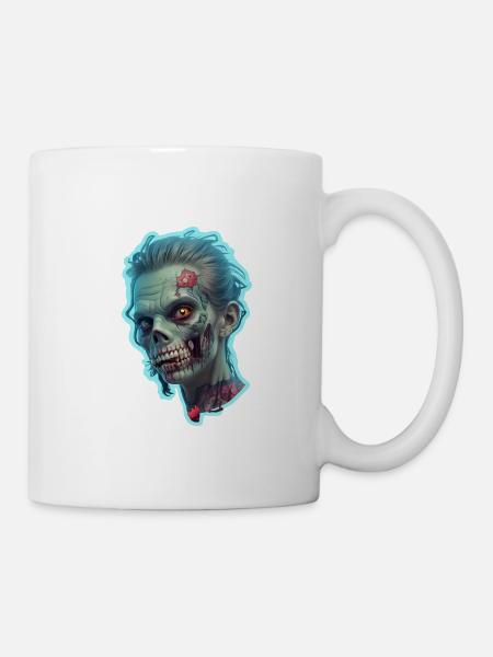 Zombie Frau Halloween - Tasse - Weiß