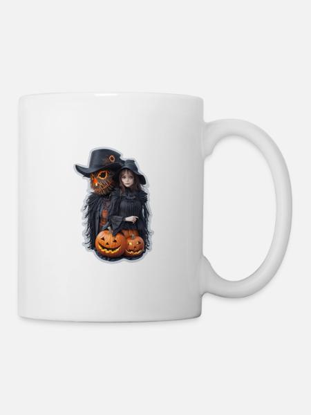 Halloween Vogelscheuche - Tasse - Weiß