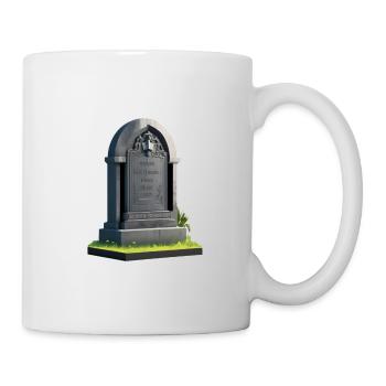 Halloween Grabstein - Tasse - Weiß - Rechts