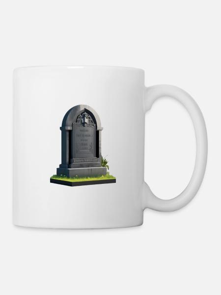 Halloween Grabstein - Tasse - Weiß