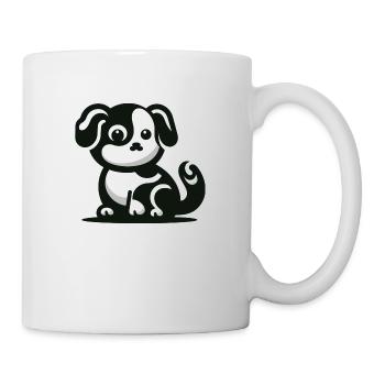Niedlicher Hund - Tasse - Weiß - Rechts