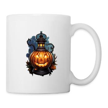 Halloween Kürbislaterne4 - Tasse - Weiß - Rechts