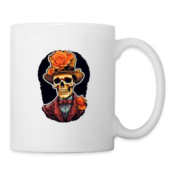 Crâne - Mug blanc - blanc - Droite