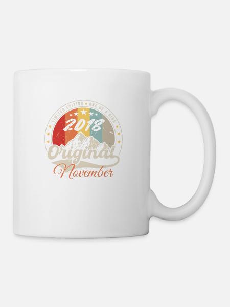 Geburtstagsgeschenk, Jahrgang geboren im November 2018 - Tasse - Weiß