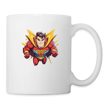 super héro dans les années 80 - Mug blanc - blanc - Droite