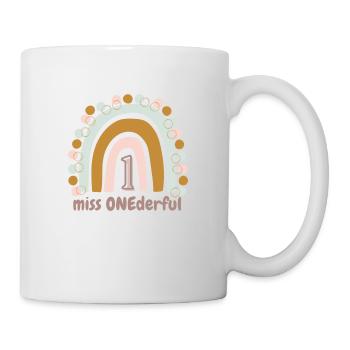 Miss ONEderful 1. Geburtstag Regenbogen - Tasse - Weiß - Rechts