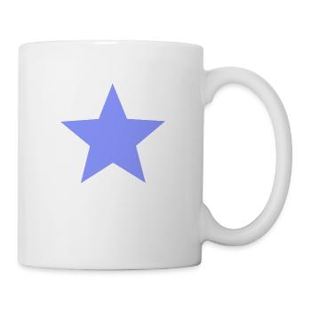 Stern lavendelblau periwinkle Geschenkidee - Tasse - Weiß - Rechts