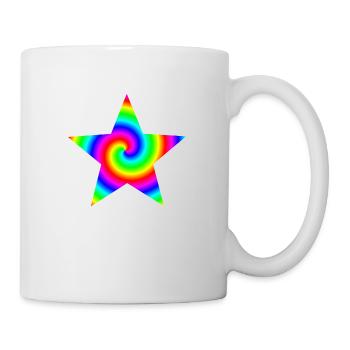 Regenbogen Candy Stern - Tasse - Weiß - Rechts