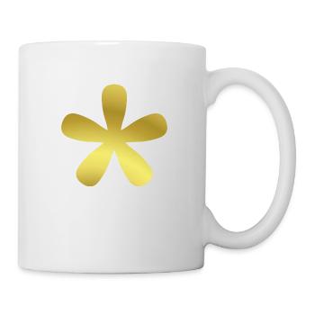 Idée cadeau astérisque fleur d’or astérisque or - Mug blanc - blanc - Droite