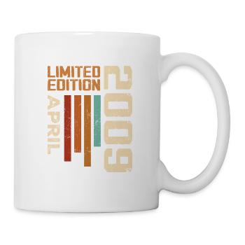 Born in April 2009 Retro Birthday Gift 2009 - Mug - white - Right