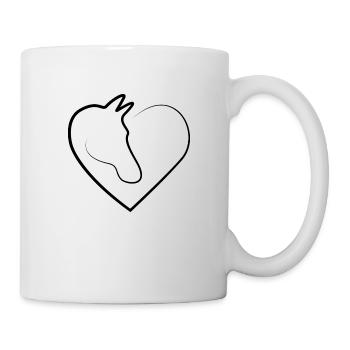 HorseHeart- Schwarz - Tasse - Weiß - Rechts