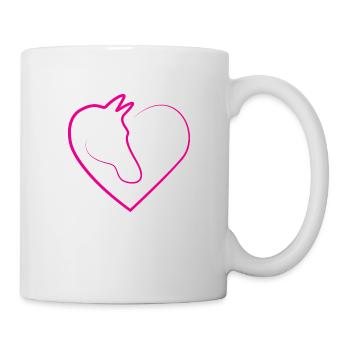 HorseHeart- Pink - Tasse - Weiß - Rechts