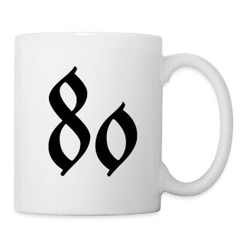 80. 80 ANS. 80e ANNIVERSAIRE. ANNIVERSAIRE 80 ANS. - Mug blanc - blanc - Droite