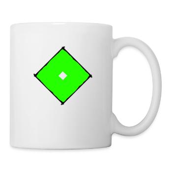 Grüner quadrat - Tasse - Weiß - Rechts