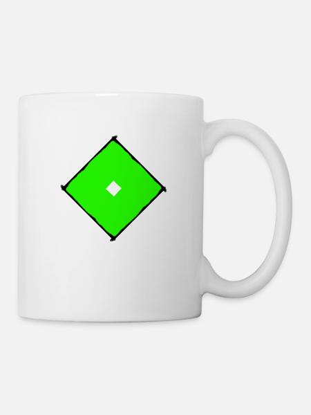 Green square - Mug - white