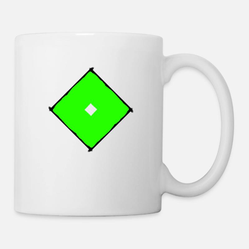 Grüner quadrat - Tasse - Weiß